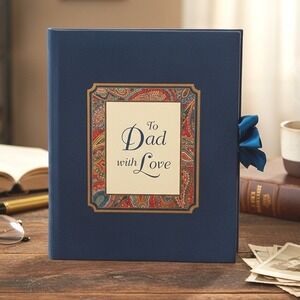 Vintage 90s Father's Day Photo Album Dedication Book To‎ Dad With Love Suede
